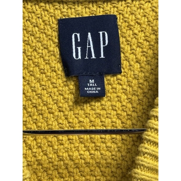 GAP Yellow Cable Knit Sweater Womenswear Pullover Long Sleeve Casual Wear M - Picture 8 of 8